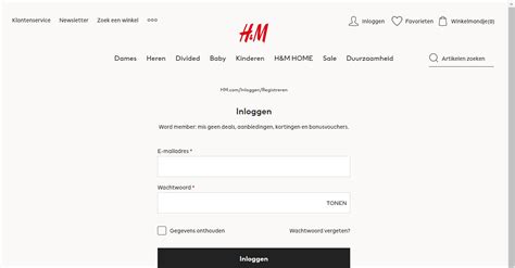 h&m inloggen